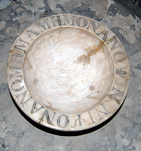 18th century bowl in the font June 2012